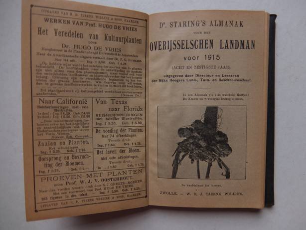 Staring, Dr.. - Dr. Staring's almanak voor den Overijsselschen landman voor 1915 (acht en zestigste jaar). Uitgegeven door Directeur en Leeraren der Rijks Hoogere Land-, Tuin- en Boschbouwschool.