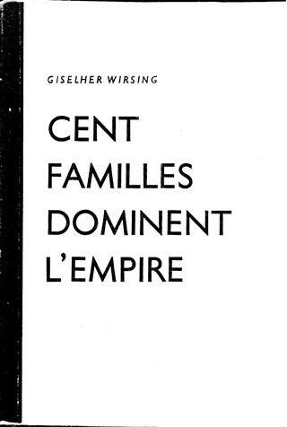 WIRSING Giselher - Cent familles dominent l'Empire