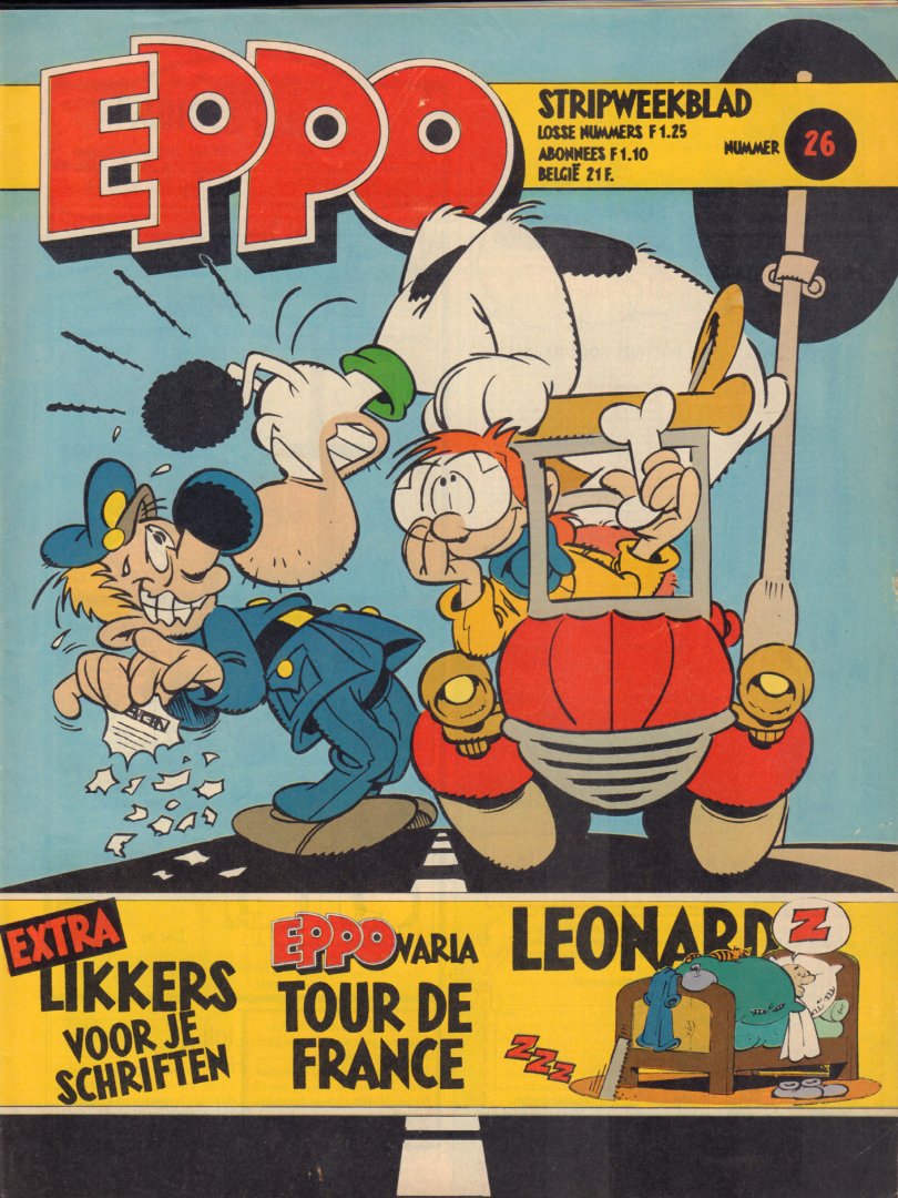 Diverse auteurs - Stripweekblad Eppo / Dutch weekly comic magazine Eppo 1980 nr. 26 met o.a./with a.o. DIVERSE STRIPS / VARIOUS COMICS a.o. ASTERIX/DE PARTNERS/ROEL DIJKSTRA + ARTIKEL TOUR DE FRANCE (2 p.),  goede staat / good condition