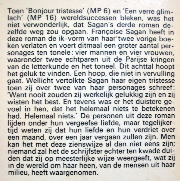 Sagan, Françoise - Over een maand, over een jaar