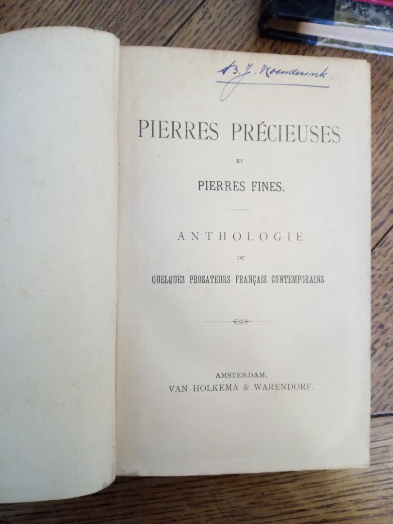 diversen - Pierres Precieuses et Pierre Fines - Anthologie de quelques prosateurs français contemporaines