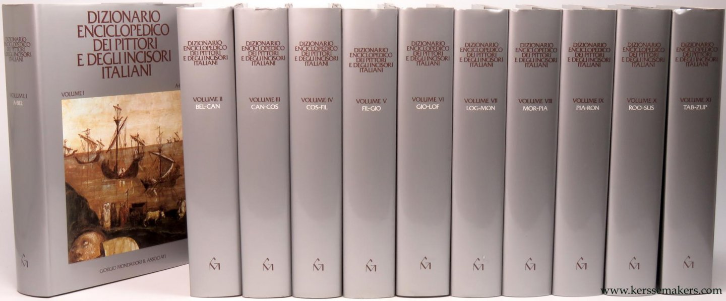 Russoli, Franco (ed.). - Dizionario enciclopedico dei Pittori e degli Incisori italiani dall'XI al XX secolo (complete set A-Z in 11 volumes).