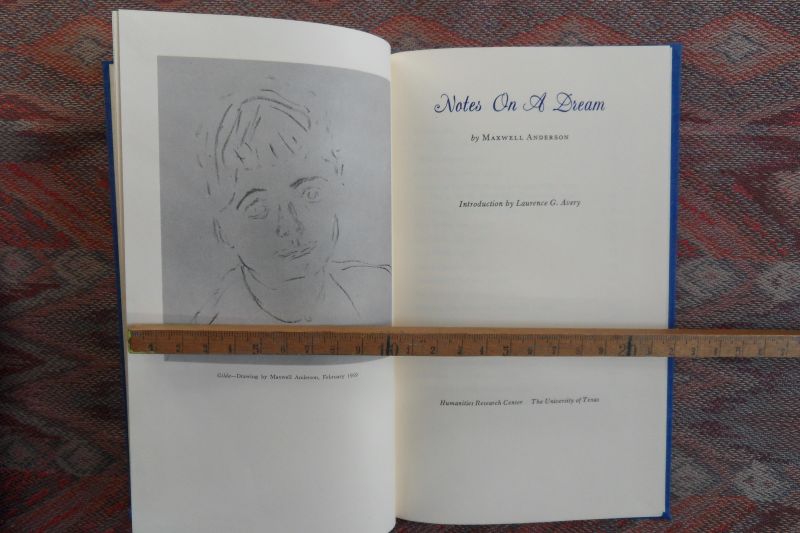 Anderson, Maxwell. - Notes on a dream. [ Beperkte oplage van 750 ex. ].