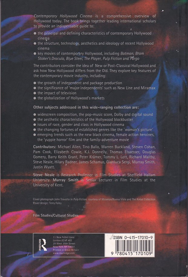 Neale, Steve & Murray Smith(editors) - Contemporary Hollywood Cinema
