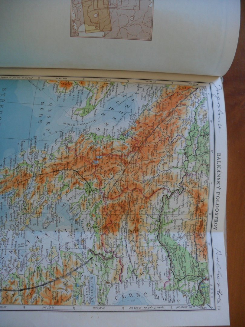 Kuchar Dr.Karel - Skolni Zemepisny Atlas  94 map, mapek a planu na 37 listech
