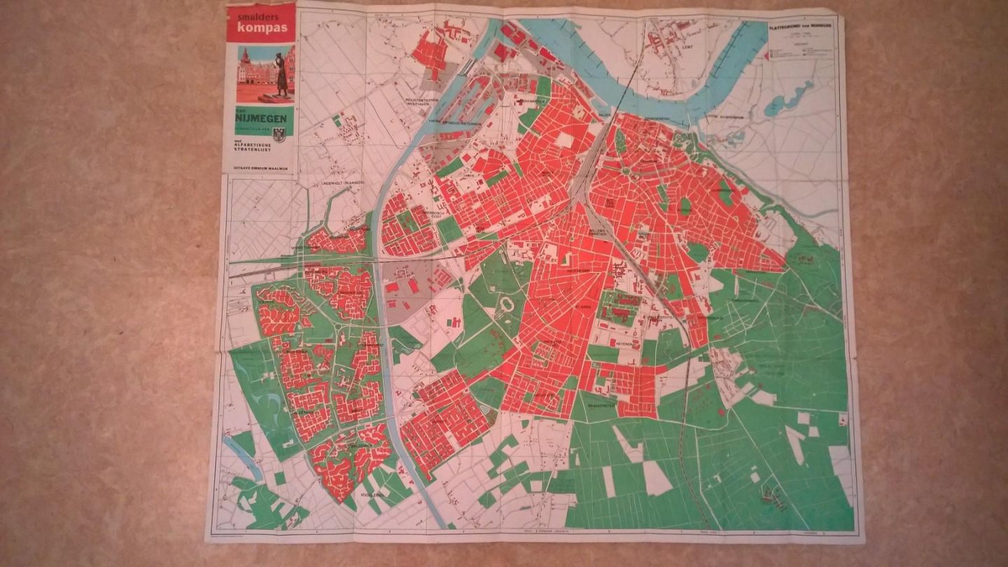 Anoniem - Smulders kompas van Nijmegen Schaal 1:10.000 met alfabetische stratenlijst