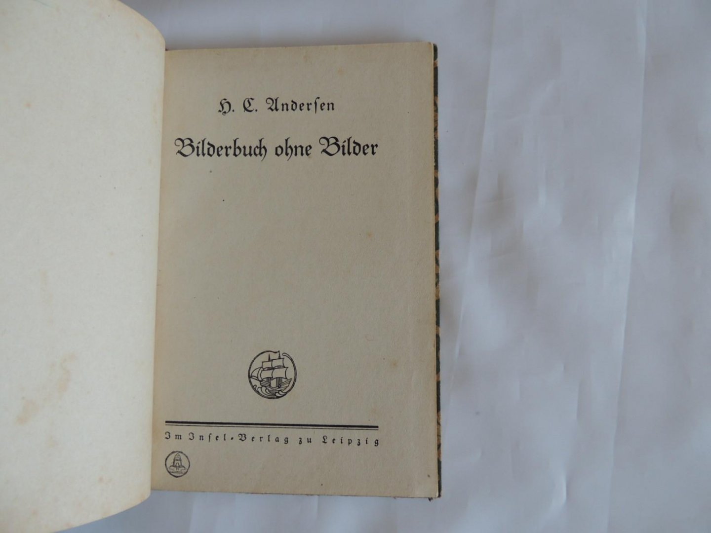 Hans Christian Andersen H. C. - Bilderbuch ohne Bilder,  Insel-Bücherei nr. 192.