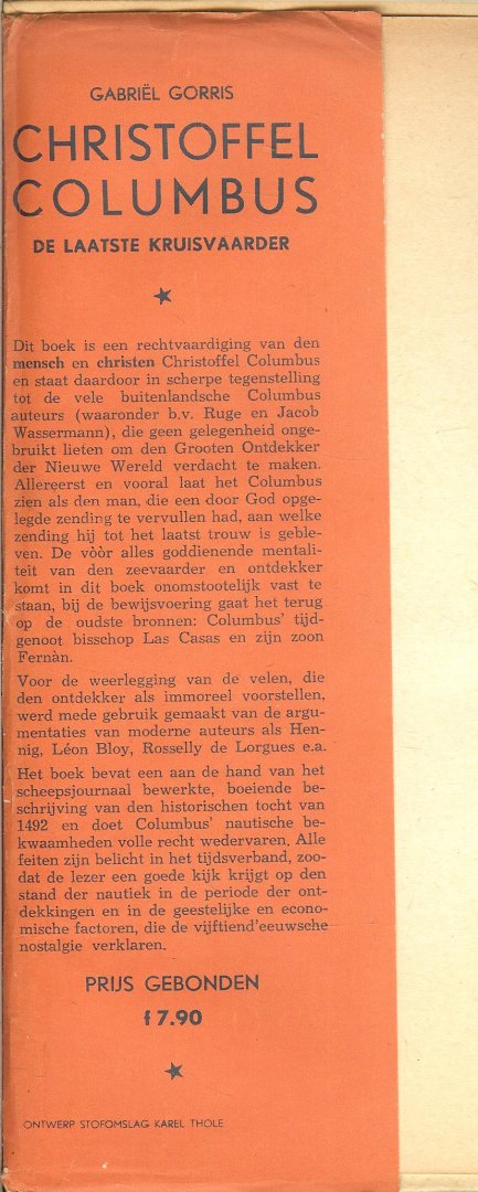 Gorris Gabbriel - Christoffel Columbus. De laatste Kruisvaarder