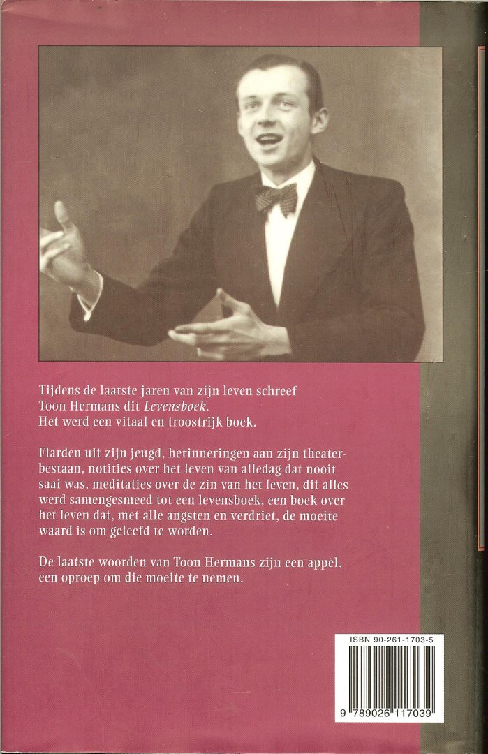 HERMANS TOON * Je had vroeger van die potloodslijpertjes,van die ronde blikken bolletjes - LEVENSBOEK * Of de mensen in de zaal zich amuseren * De mens is van nature een wispelturig wezen,Ik zat op mijn hometrainer in de zon te fietsen HERMANS TOON * Je had vroeger van die potloodslijpertjes,van die ronde blikken bolletjes - LEVENSBOEK * Of de mensen in de zaal zich amuseren * De mens is van nature een wispelturig wezen,Ik zat op mijn hometrainer in de zon te fietsen