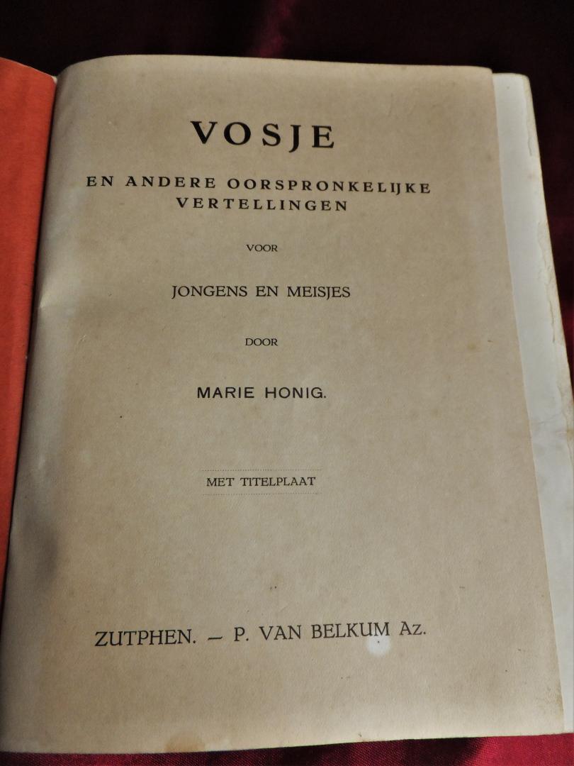 Honig, Marie - Vosje, en andere oorspronkelijke vertellingen voor jongens en meisjes