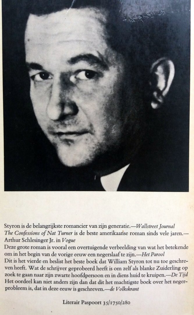 Styron, William - De bekentenissen van Nat Turner (Literair Paspoort 35)