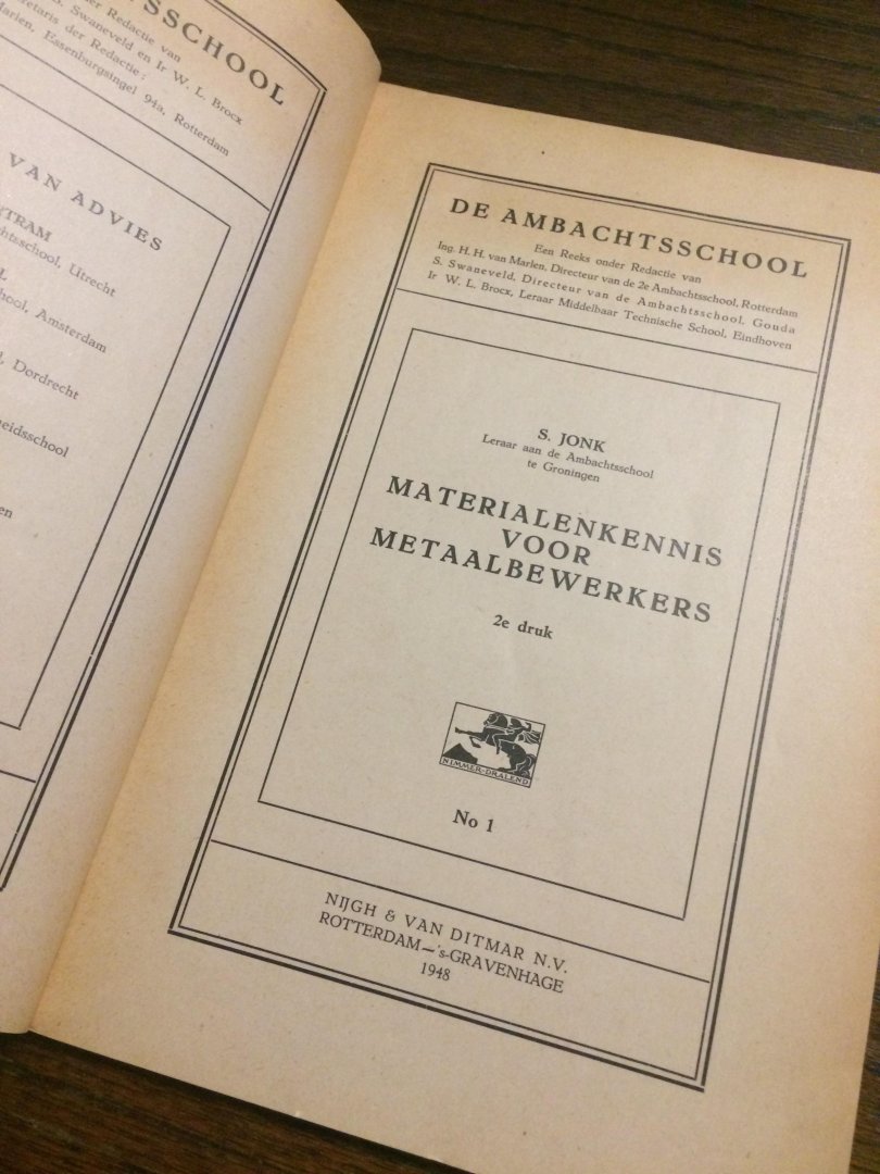 Bertram ,Jonk ,Jansen - Gereedschapsleer ,metaalbewekers ,materiaalkennis
