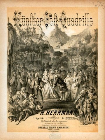 Herrmann, H.: - Künstler-Fest-Quadrille. Op. 22. Für Piano
