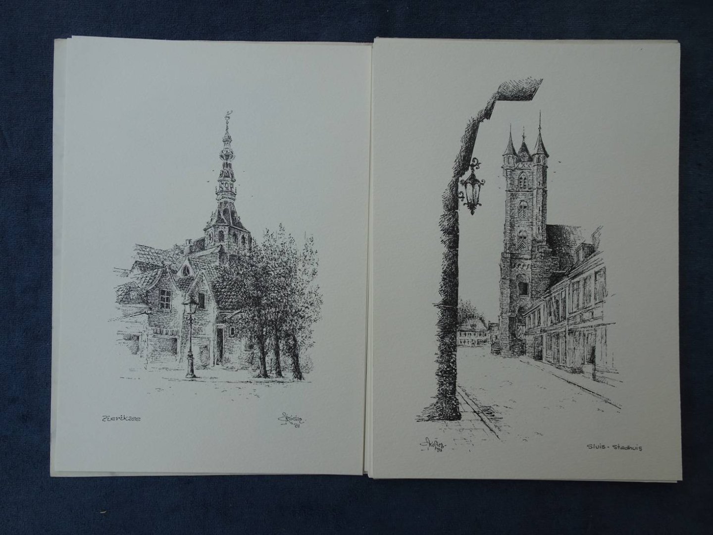 Koster, Kees. - Zeeland. Land van wind en water en...monumenten. Pentekeningen van Kees Koster.