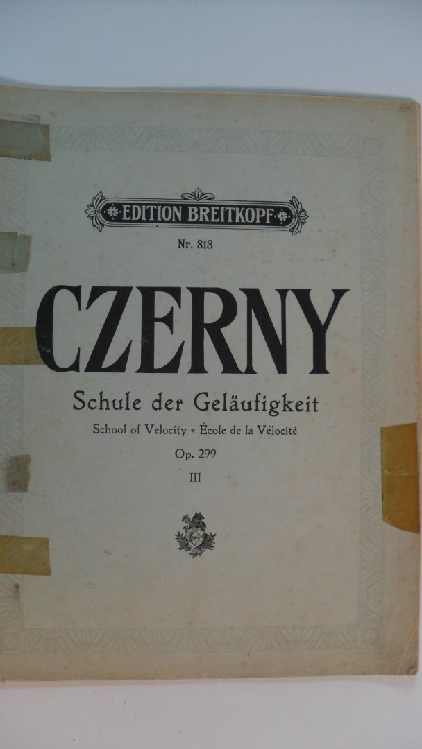 Czerny - Die Schule der Gelaufigkeit 40 Etuden  op 299 III