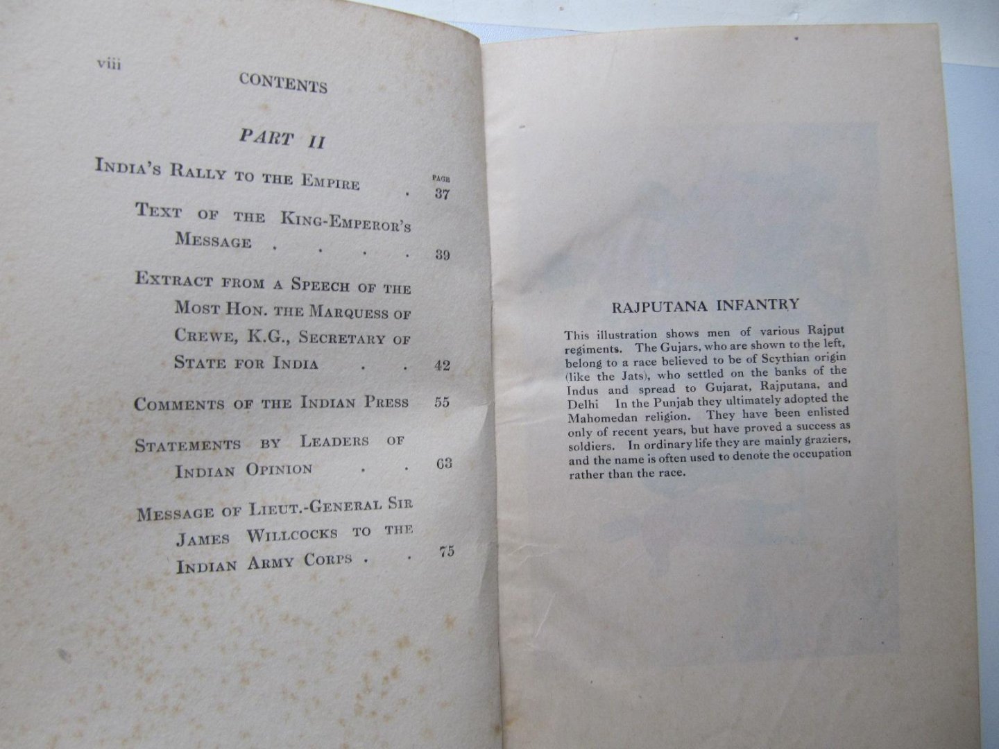 Introduction Lord Sydenham - India and the War