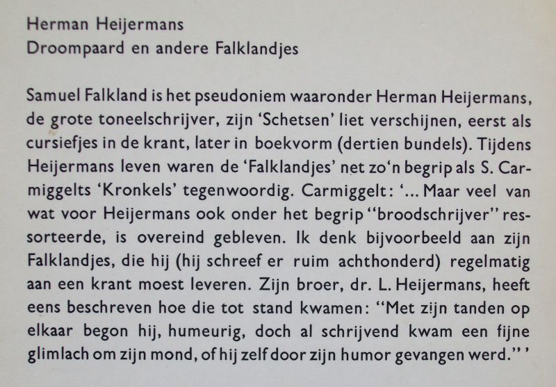 Heijermans, Herman - Droompaard en andere Falklandjes (Ex.1)