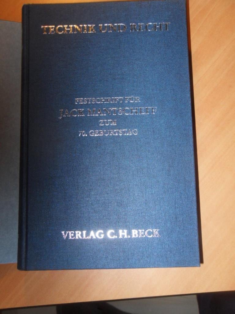Jagenburg, Inge - Technik und Recht. Festschrift für Jack Mantscheff zum 70. Geburtstag
