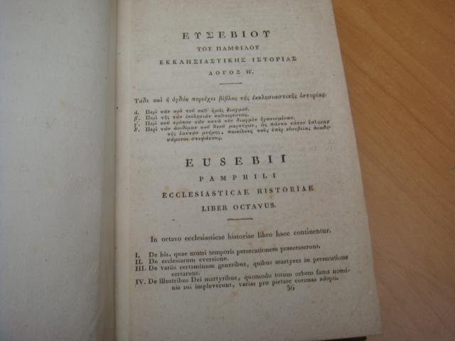 Zimmermann, Ernst - Eusebii Pamphili  Ecclesiasticae Historiae libri decem 2 banden