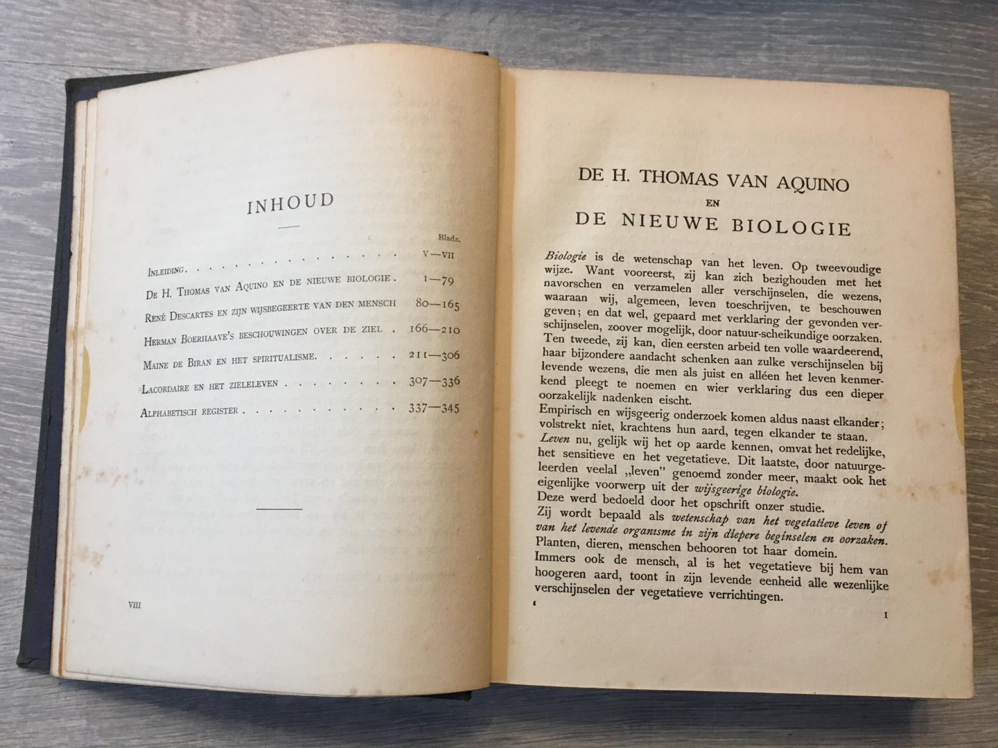 Dr. J.V. De Groot - Denkers over ziel en leven, de H. Thomas van Aquino en de nieuwe biologie René descartes, Boerhaave, main de Biran, Lacordaire