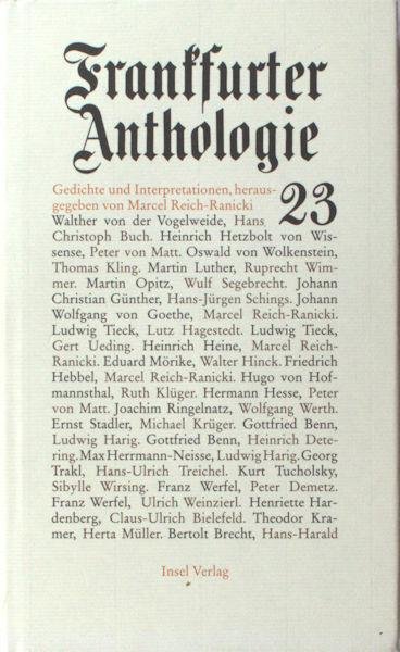 Reich-Ranicki, Marcel (Herausg.). - Frankfurter Anthologie 23. Gedichten und Interpretationen