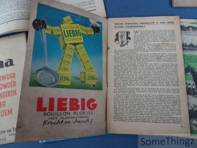 Div. aut. / Victor Plancke - Liebig - Toselli - Pana . - Lot van 8 kookboekjes / receptenboekjes. Nieuw kookboek bevattende de meest gebruikbare kook- en bereidingsvoorschriften voor de burgerskeuken / Kleine handleiding over wellevendheid en recepten voor feestdagen / Lente- en Zomerrecepten / Tant...