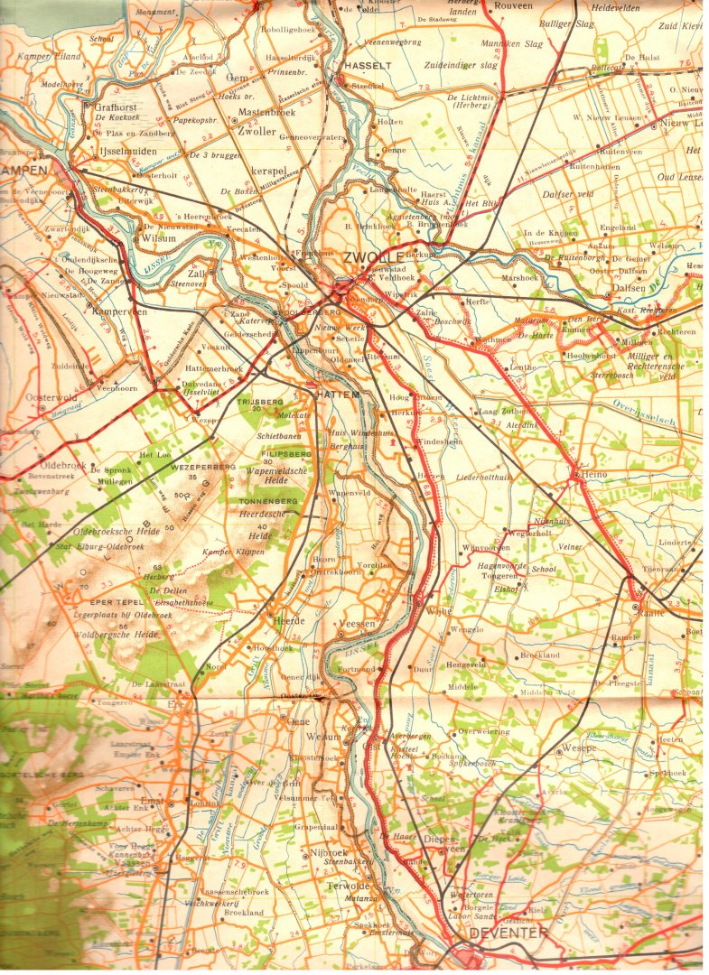 Sleeswijk J.A. - Sleewijks kaart van Overijssel