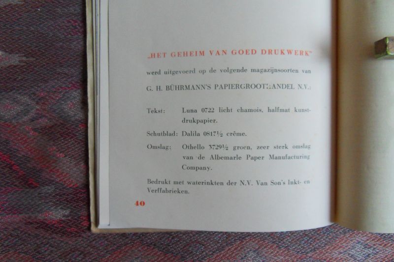 Bührmann, G.H. - Het Geheim van Goed Drukwerk.