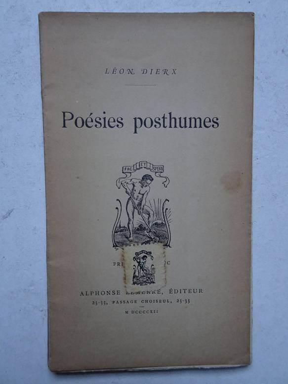 Dierx, Léon. - Poésies posthumes.