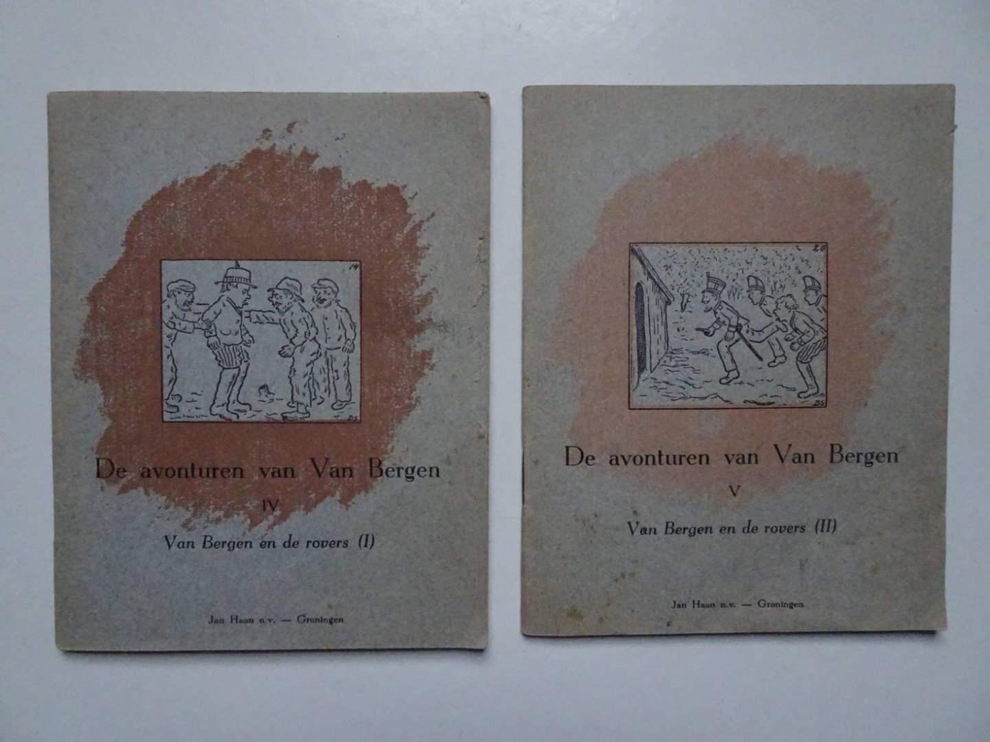 Sikkema, D.. - De Avonturen van Van Bergen, IV & V. Van Bergen de rovers I & II. 2 delen.