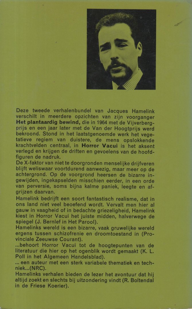Hamelink, (Driewegen 12 januari 1939), Jacobus Marinus (Jacques) - Horror Vacui - verhalen
