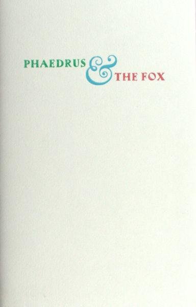 Smart, Christopher. - Paedrus & the Fox.