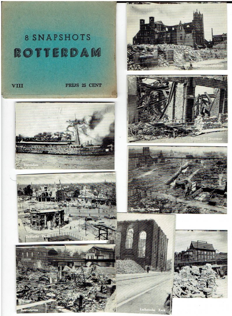 ROTTERDAM - 8 Snapshots Rotterdam - VIII - Prijs 25 Cent.