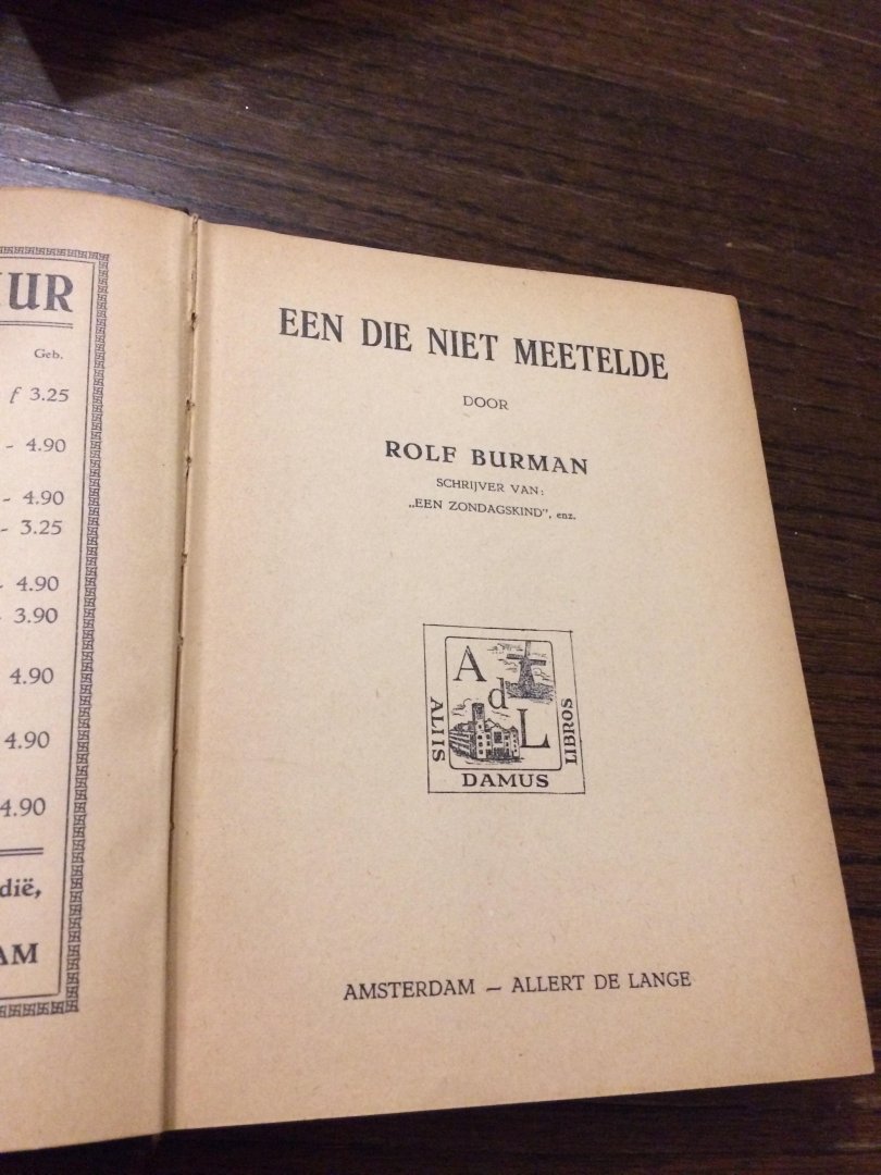 Burman - Een die niet meetelde