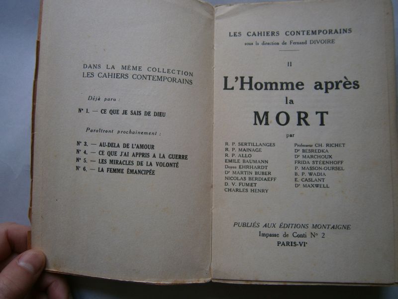  - l' Homme apres la mort