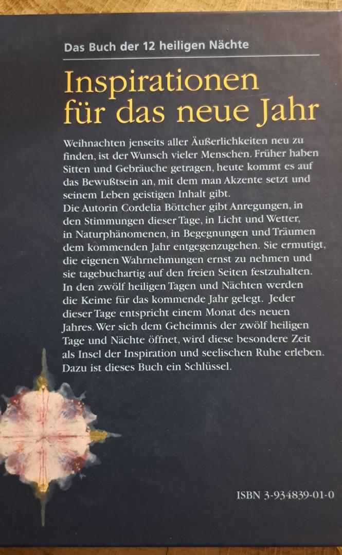 Böttcher, Cordelia - Das Buch der 12 heiligen Nächte / 25. Dezember bis 6. Januar. Inspirationen für das neue Jahr