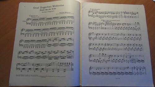 Männecke, Hermann - Graf Zeppelins Weltreise rund um die Erde. Grosses Potpourri. (noten, bladmuziek)