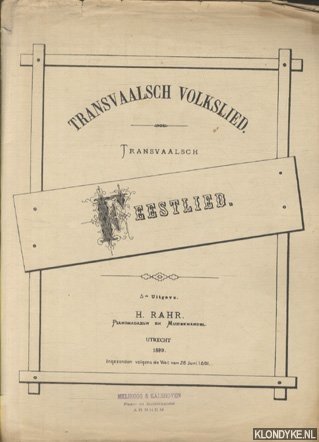 Rees, C.F. van - Transvaalsch volkslied. Transvaalsch feestlied