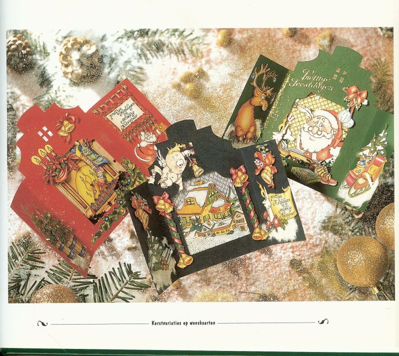 Timmerman Anja  .. in kleur en zwart - wit . prachtig geïllustreerd een boek om in te grasduinen en iedereen te verrassen met een mooie kerstkaart - Het complete wenskaartenboek voor de feestdagen
