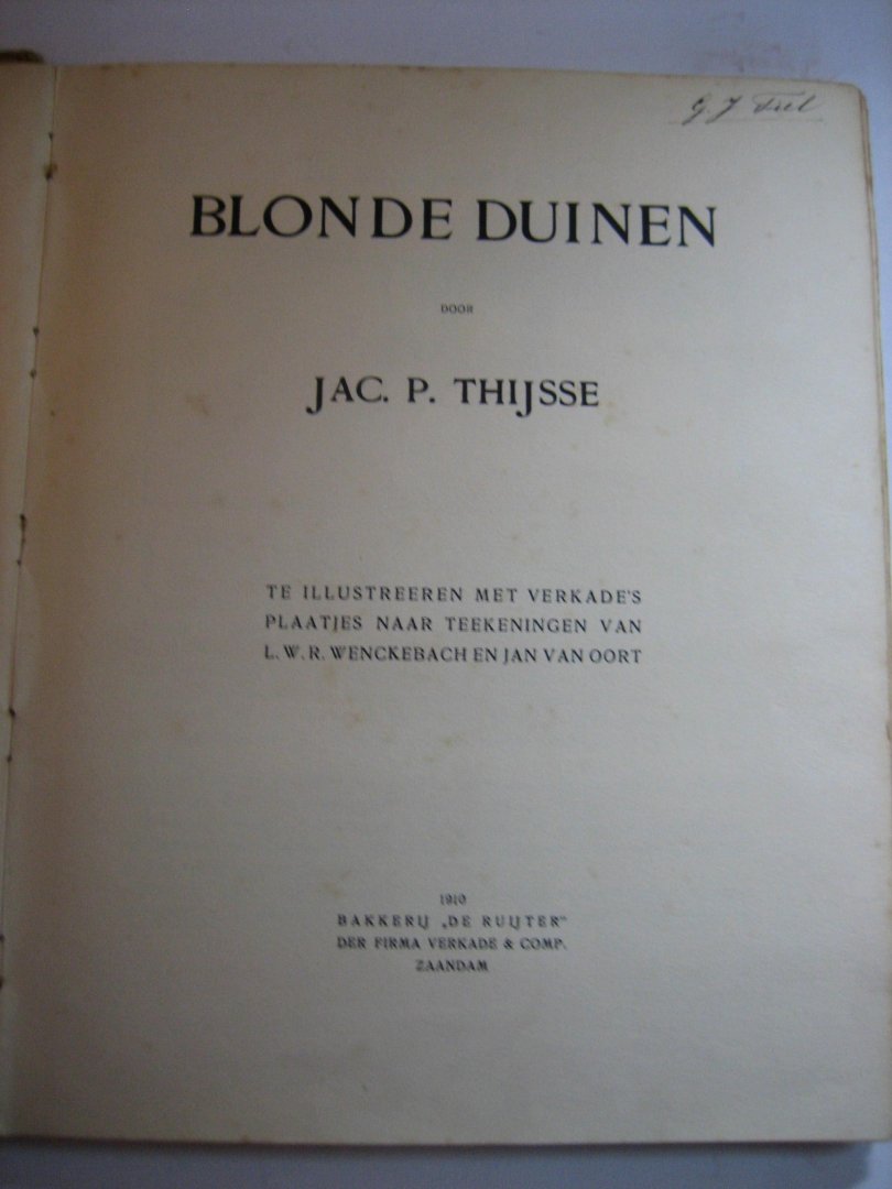 Jac P Thijsse - Blonde Duinen