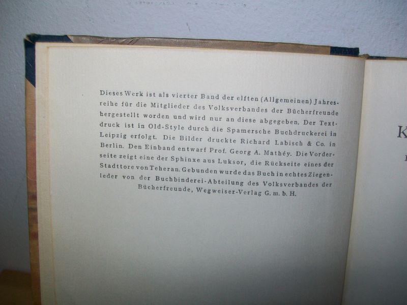 Wegner, Armin T. - Am kreuzweg der welten. Eine Reise vom Kaspischen Meer zum Nil