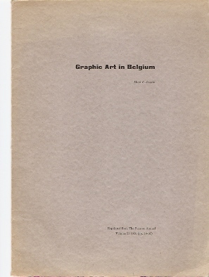 Severin, Mark F. - Graphic Art in Belgium (reprint from the Pensrose Annual Vol. 53 1959 pp. 30-35)