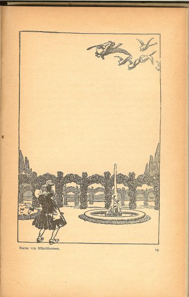 Raspe, Rudolph Erich .. Opnieuw bewerkt door  Barentz-Schonberg met vijftig Illustraties - Baron von Munchhausen zijn Reizen en Avonturen