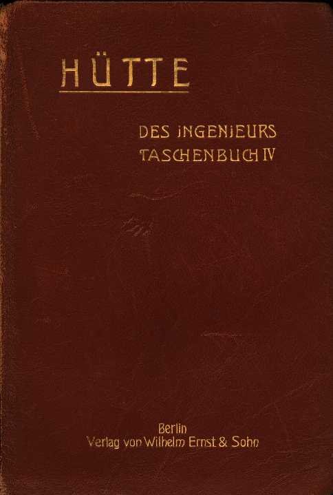 Hutte - Hutte - Des ingenieurs taschenbuch - 5 bande