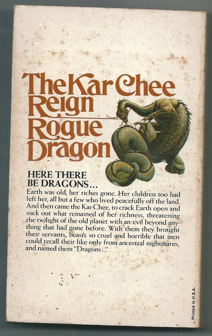 Davidson, Avram - The kar -Chee Reign / Rogue Dragon