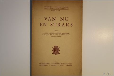 Muls -Van Boelare -Claes - cauwelaert - VAN NU EN STRAKS 1893-1901.
