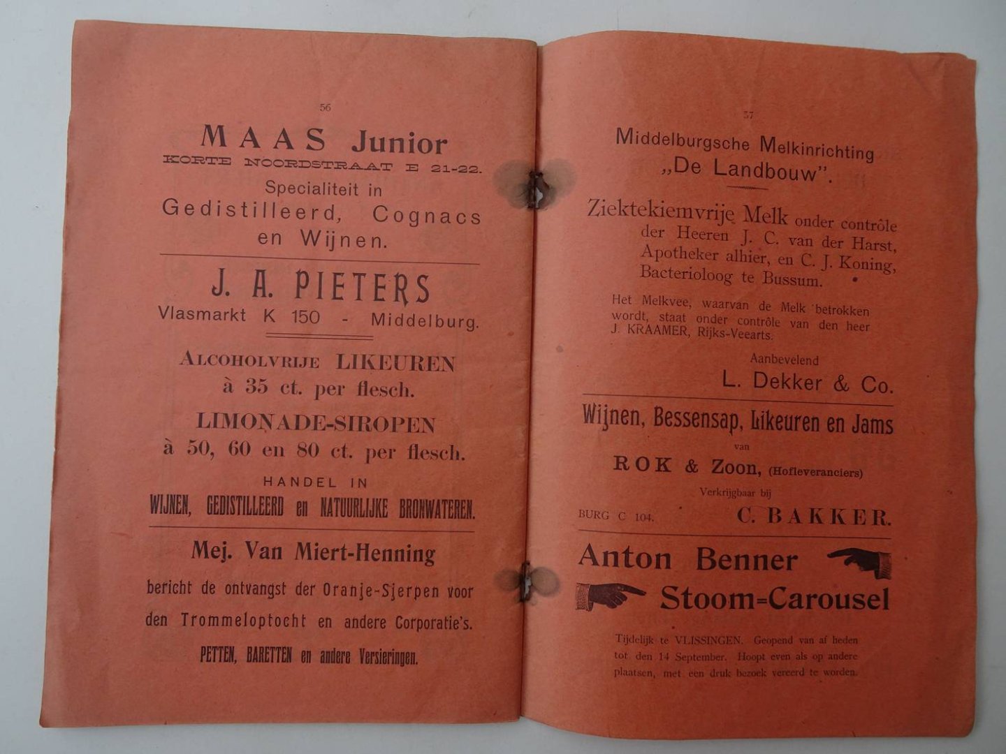 N.n.. - Officieele Feestwijzer voor Middelburg. Koninklijk Bezoek 1907.