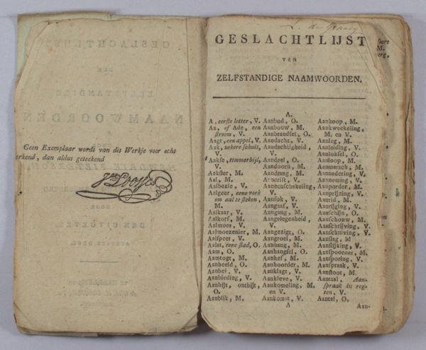 Pieterson, Hendrik. - Geslachtlijst der zelfstandige naamwoorden.