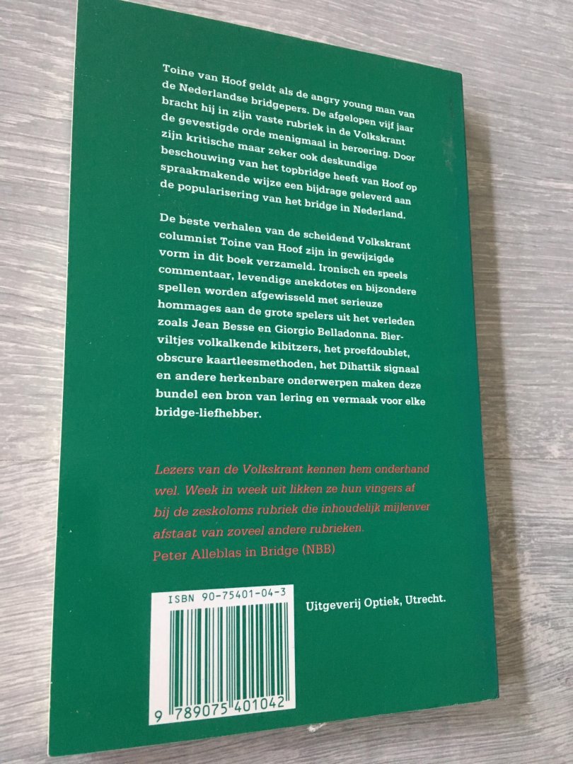 Hoof, T. van - Het proefdoublet en andere bridge-verhalen / druk 1