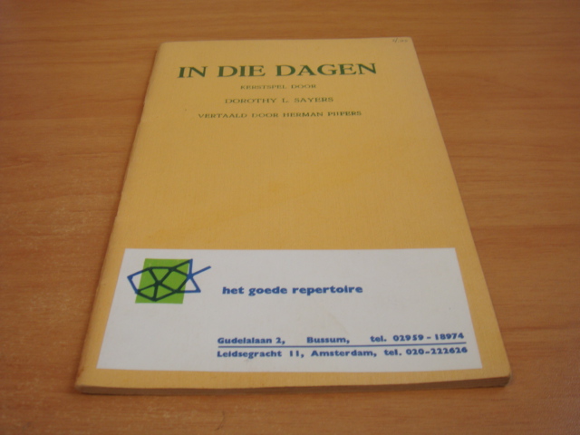 Sayers, Dorothy - In die dagen - Kerstspel